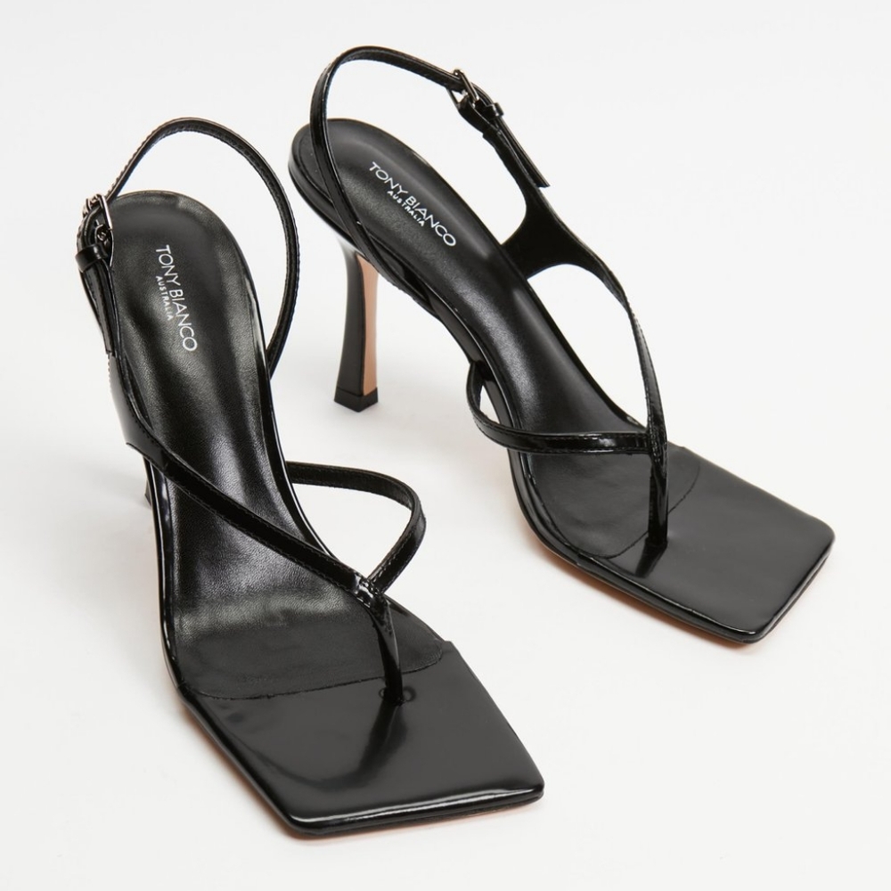 Tony Bianco Black Strappy Sandals